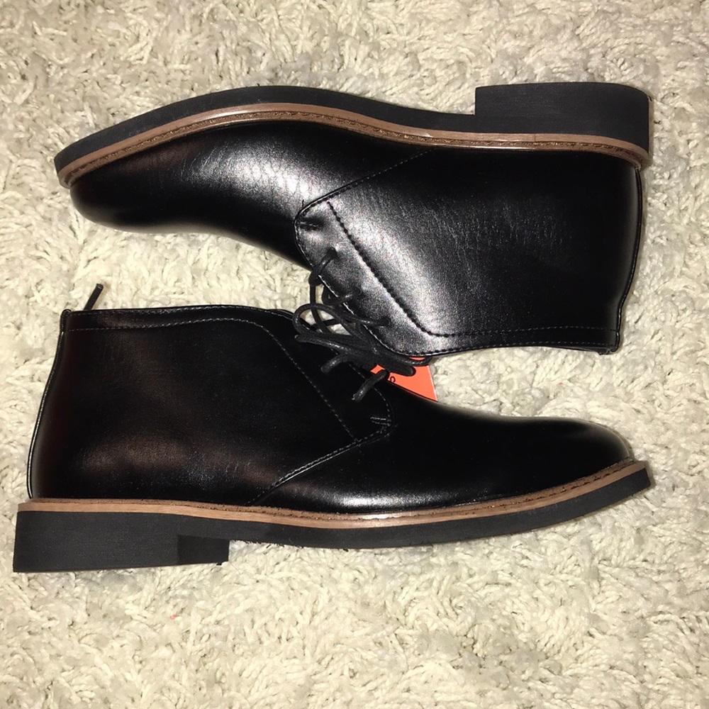 Boys black dress shoes